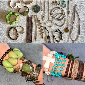 20-Piece Boho Jewelry Bundle – Bracelets, Necklaces & Bangles